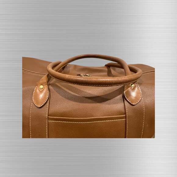 Trussardi Brown Leather Duffle Bag – Classic & Timeless - Picture 4 of 11